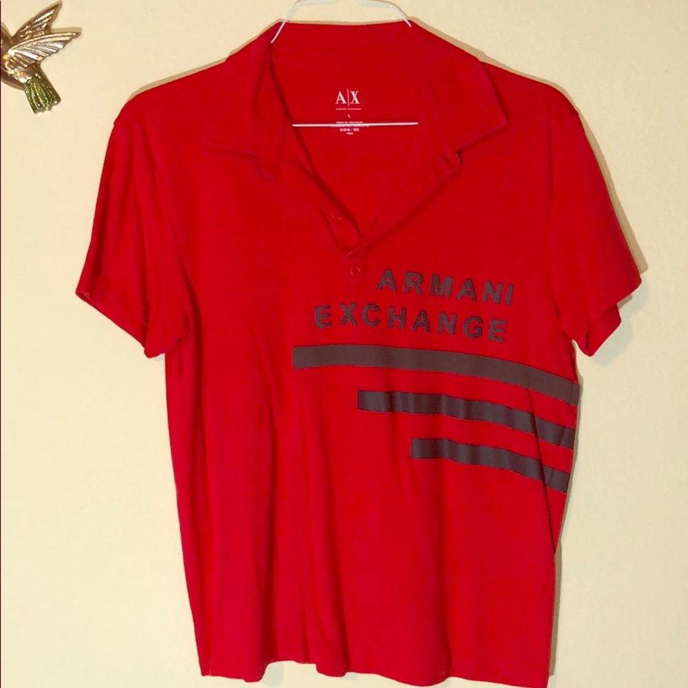 Red Armani Exchange Shirt